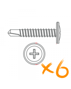 Powerdaylight vis pour tube d'extensions, paquet de 6