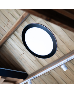 Powerdaylight Ø53cm diffuseur rond en saillie noir partie intérieure