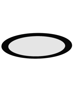 Powerdaylight Ø53cm diffuseur rond en saillie noir 