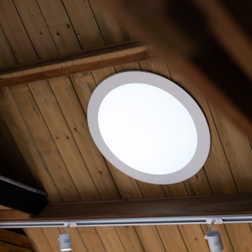 Powerdaylight Ø53cm diffuseur rond en saillie blanc partie intérieure