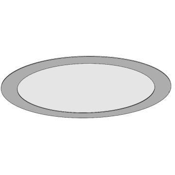 Powerdaylight Ø25cm diffuseur rond en saillie blanc 