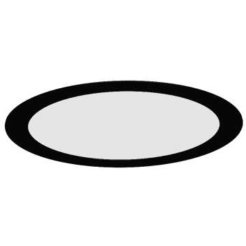 Powerdaylight Ø53cm diffuseur rond en saillie noir 