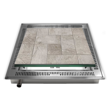 Lucernario MX A130 (130 x 130 cm) couvre puits de lumière ventilé , ouvrable ,carrelable